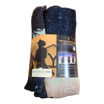Tapiz Jacquard Tejido Yellowstone Northwest Giddy Up Manta Caballos EE. UU. Foto 1 de 3