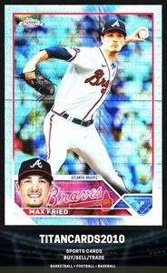 Max Fried 2023 Topps Chrome Silver Hyper Refractor Atlanta Braves #65 - Picture 1 of 2