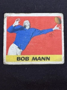 Tarjeta de fútbol americano hoja 1948 #44 Bob Mann Detroit Lions baja calidad pobre - Imagen 1 de 2