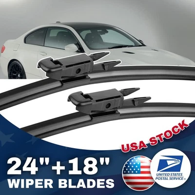 Limpiaparabrisas negro premium para todas las estaciones 24"+18" para BMW 435i xDrive 2014-2016 Foto 1 de 4