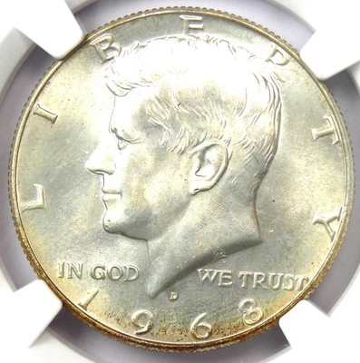 1968-D Kennedy Half Dollar 50C Coin - NGC MS67 - Rare in MS67 - $1,500 Value! - Image 1 of 4