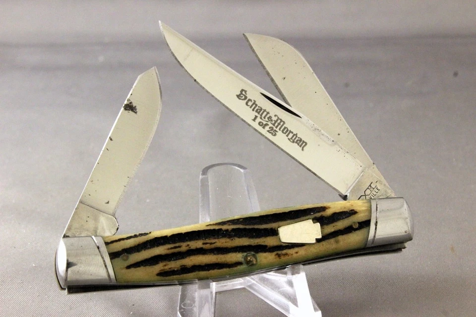Cuchillo Stockman SCHATT & MORGAN de Daniels Family @ Queen, asas de hueso, 2012-2018 Foto 1 de 4