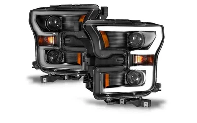 Anzo Projector Black Housing Plank Style Clear Lens Headlights for F-150 111347 Foto 1 de 4