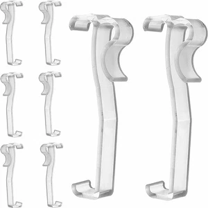 Valance Clips 10pcs 3'' Window Blinds Hidden Clip Clear Plastic for Horizontal - Picture 1 of 6