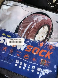 Snow Socks For Tires 2 Pack Washable Size Large - Picture 1 of 6