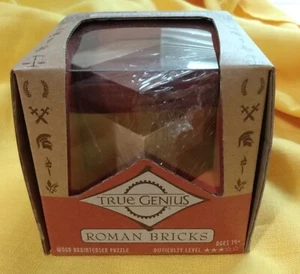 True Genius Brand "Roman Bricks" Wood Assembly Puzzle Toy, Difficulty 3/5 (Hard) - Picture 1 of 5