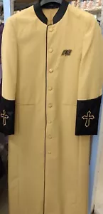 Clergy Robe for Church Pastor, Minister, Bishop. GOLD/BLACK size 58 - Picture 1 of 1