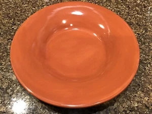 ~Pottery Barn~Sausalito~10”~Hand Painted Salad Plate~Brick ~NEW - Picture 1 of 4