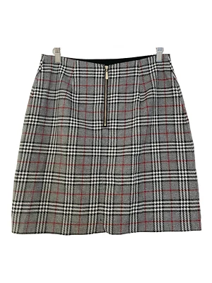 M&S Women's Collection Checked Lined Straight Mini Short Skirt Zip Multicoloured - Image 1 of 3