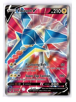 Vikavolt V (Full Art) - 180/189 Sword & Shield Darkness Ablaze Ultra Rare - NM - Image 1 of 2