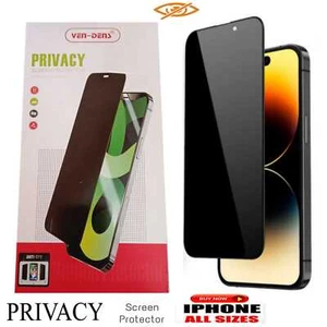 Privacy Tempered Glass Screen Protector For iPhone 15 14 13 12 11 Pro Max Plus X - Picture 1 of 5