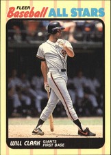 1989 Fleer Baseball All-Stars San Francisco Giants Baseball Card #6 Will Clark