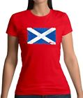 Scotland Grunge Style Flag - Womens T-Shirt - Edingburgh Glasgow Country Travel