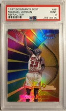 1997-98 Bowman's Best Michael Jordan 'Best Performance' Refractor #96 PSA 9 MINT