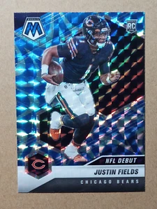 2021 Panini Mosaic NFL Debut Justin Fields #242 Reactive Blue Mosaic Prizm RC! - Picture 1 of 4