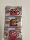 Lot X3 S.W.A.K Sealed With A Kiss Kissable Keychains Prrrfect, Gold & Tropical
