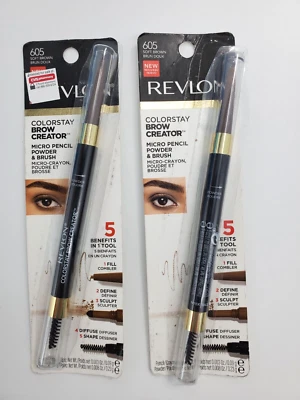 2X Revlon ColorStay Brow Creator Soft Brown 605 New off card - Image 1 of 4