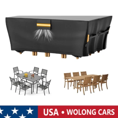 Waterproof Patio Furniture Table 420D Covers for Coffee Tables 74L x 47W x 28H - Image 1 of 4