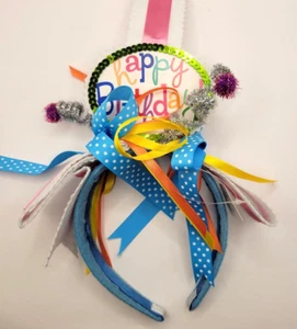 Happy Birthday Fun Headband, Ribbons Colorful Apparel Accessories, 1 Piece NWT - Picture 1 of 10