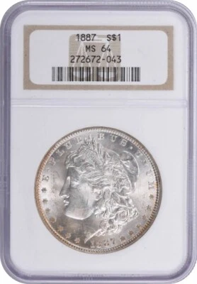 1887 Morgan Silver Dollar MS64 NGC - Image 1 of 2