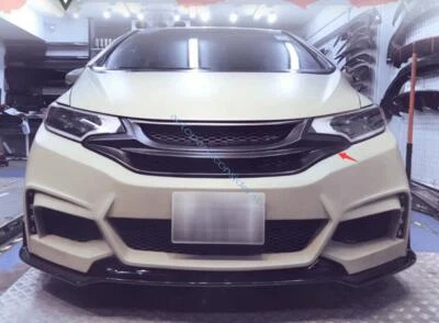 Cubierta de malla de parrilla delantera negra mate para Honda Fit Jazz GK5 2018-19-2020 Foto 1 de 2
