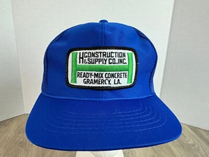 Vintage Fertigmischung Beton Gramercy LA ~ YA Seil Netz Trucker Druckknopflasche Mütze YoungAn - Bild 1 von 13