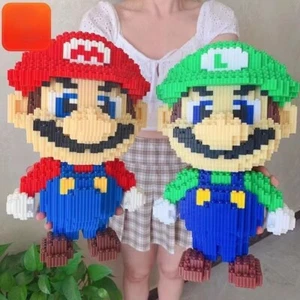 NEU Super Mario Bros Bausteine Set - 3 Größen - Groß Zum Selbermachen Spielzeug Geschenk für Kinder - Bild 1 von 29