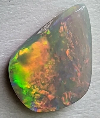 Pendant Gem! 1.55ct Semi Black Opal MULTICOLOR Freeform Lightning Ridge! - Image 1 of 4