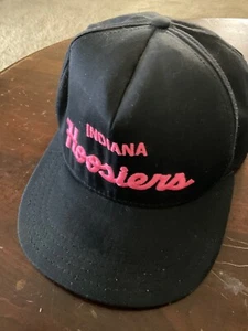 Vintage Indiana Hoosiers Snapback PiNK Print AJD Made In USA large Woman’s - Bild 1 von 3