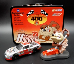KEVIN HARVICK #29 LOONEY TUNES TAZ 2001 CHEVY MONTE CARLO LUNCHBOX & FIGURINE - Picture 1 of 16