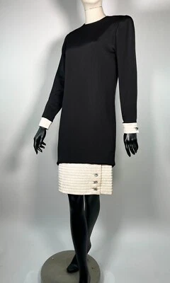 Vintage Stanley Platos Black White Shift Dress - Image 1 of 4