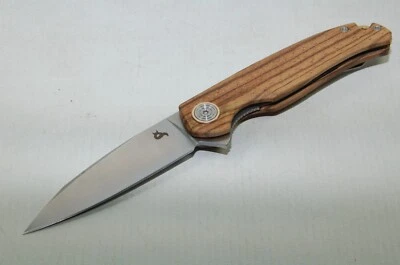 FOX KNIVES BlackFox Argus Zebraholz D2 Stahl Taschenmesser Einhandmesser 01FX968