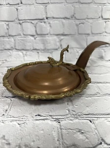 Copper & Brass Verney Hand Made 11” Asian Dolphin/Fish/Dragon Vintage - Picture 1 of 13