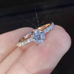 18k Gold Plated High Quality 1CT Zircon Wedding Engagement Ring AU - Picture 1 of 7