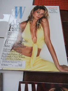 W Magazine October 2001 Gisele Bundchen J Lo Brad Pitt's home BEST PRICE ON EB - Picture 1 of 2