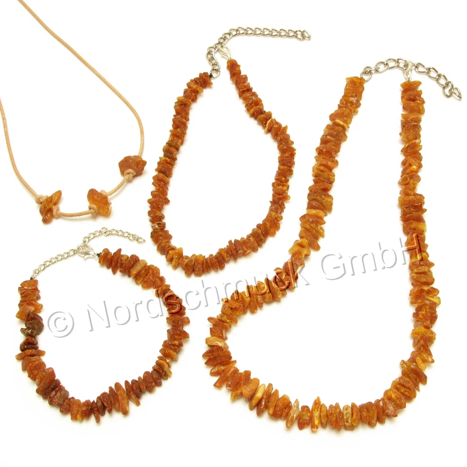 NEU: Bernsteinkette für Hund oder Katze Bernstein roh gebohrt alle Längen