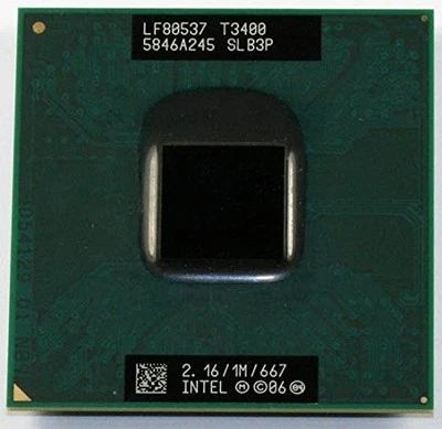CPU Laptop Intel Pentium T3400 2,16GHz 1MB 667MHz FSB 35W PPGA478 - Immagine 1 di 3