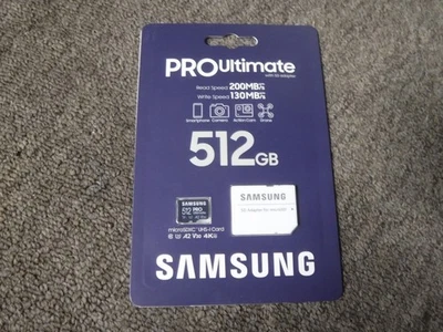 *NEW* Samsung Pro Ultimate 512GB microSDXC Memory Card, MB-MY512SA/AM - Image 1 of 4