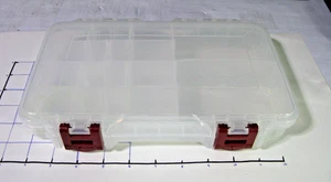 Plano Clear Plastic Tackle Box 3650N, 12 Cmptmts, 11"x7 1/4"x1 1/2"-New(unused?) - Picture 1 of 6