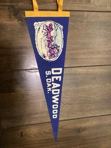 Vintage Pennant Deadwood South Dakota Red 17” - Picture 1 of 1