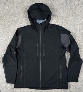 Kuhl Projekt Jacket Mens Medium Black Grey Full Zip Hooded Jacket Raincoat - Picture 1 of 10