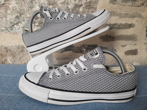 Converse All Star basse grigie effetto rete donna taglia UK 5 modello diamante rare