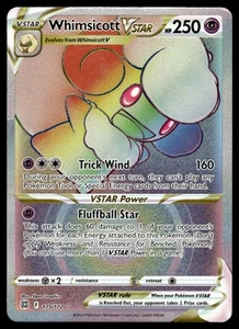 Pokemon TCG SWSH09: Brilliant Stars #175/172 Whimsicott VSTAR (Secret) LP - Foto 1 di 2