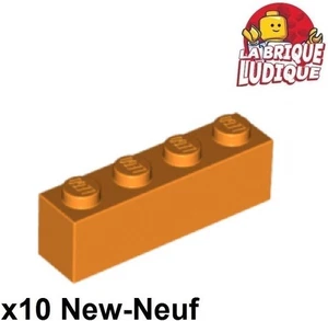 LEGO 10x Lego Brick 1x4 4x1 Orange 3010 Neu - Picture 1 of 1