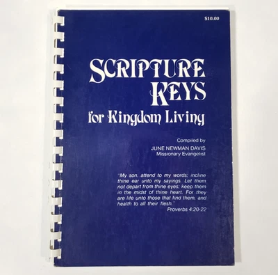 Scripture Keys For Kingdom Living By June Newman Davis 1991 Christian Prayer - Image 1 of 4
