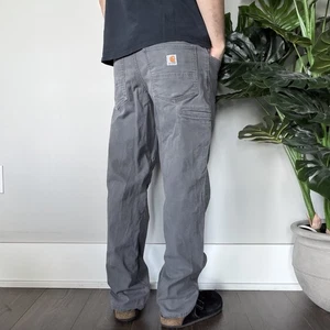 Vintage Carhartt Carpenter Hose Charcoal Grey Distressed 34x32 Workwear - Bild 1 von 11