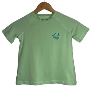 Art Class Kids Boy's Lime Green Swim Tee Shirt UPF 50+ Medium - Picture 1 of 6