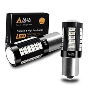 2800lm BA15S Bayonet 7506 1156 LED Bulbs, Red Brake/Tail Lights/Turn Signal - Picture 1 of 7