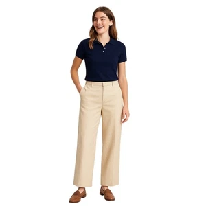 Lauren by Ralph Lauren Preppy Ivory Cream Linen Blend Wide Leg Pants Women's 10 - Picture 1 of 8