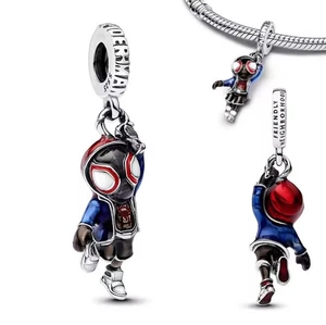 925 sterling silver charm featuring Spider-Man Miles Morales, finished with colo - Imagen 1 de 1